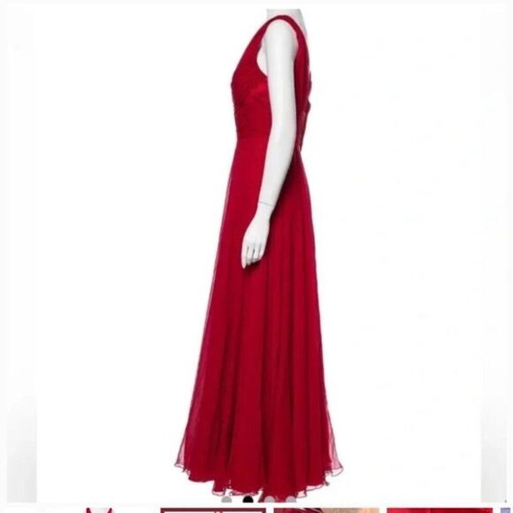 Like new Alex perry red silk gown - Picture 6 of 7